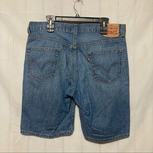 Levis 505 Blue Jean Shorts Mens 36 Regular Fit Medium Wash Denim